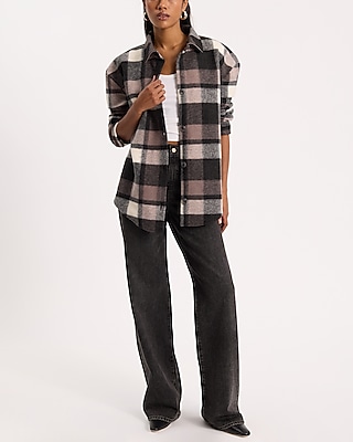 Plaid Oversized Tunic Shacket