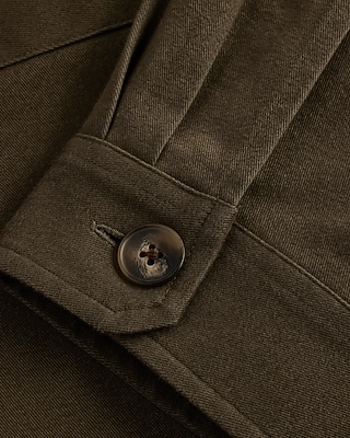 Twill Cropped Shacket