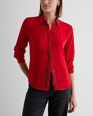 Women's Red Dress Tops & Blouses - Express