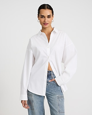 Satin Blurred Leopard Print Boyfriend Portofino Shirt