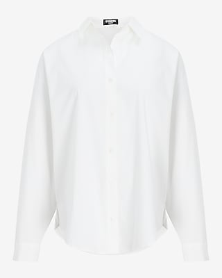 Stretch Cotton Poplin Oversized Shirt