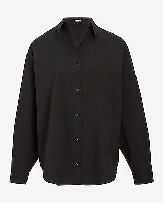Stretch Cotton Poplin Boyfriend Shirt