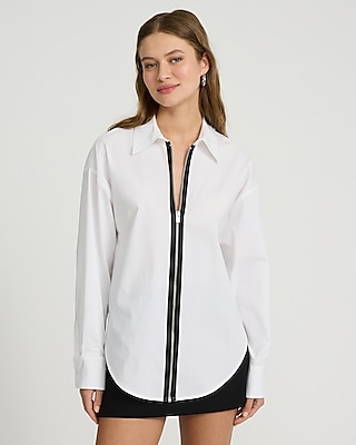 Relaxed Zip Up Hoodie | Express