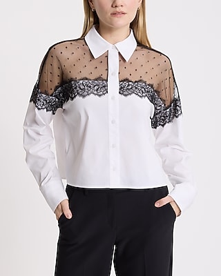 即購可Nodress Lace belted shirt with flared Spring Fall Dress for Women Long Sleeve Regular Fit Lace