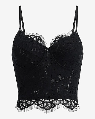 Lace Bustier Cropped Cami