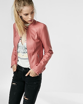 express faux leather jacket