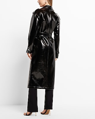 PATENT LEATHER TRENCH 9804227:PITCH BLACK:XS