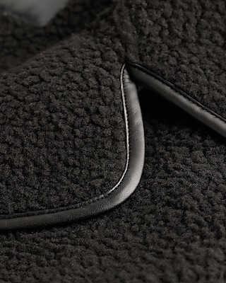 Faux Leather Shearling Coat