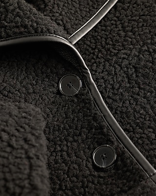 Faux Leather Shearling Coat