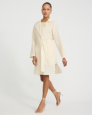 Double Breasted Belted Midi Trench Coat