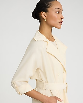 Double Breasted Belted Midi Trench Coat | Express
