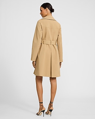 Double Breasted Belted Midi Trench Coat