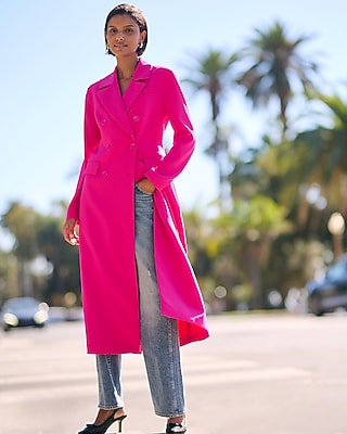 Crepe Maxi Trench 9804228:neon Berry 876:xl | Express