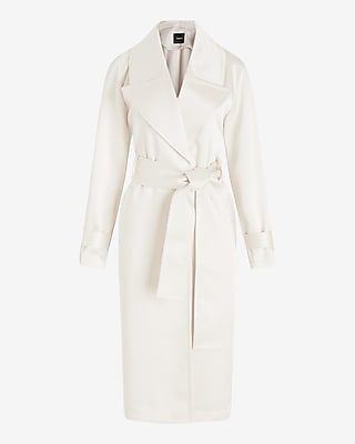 Satin Belted Trench Coat