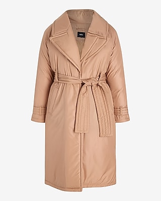 Belted Puffer Trench Coat