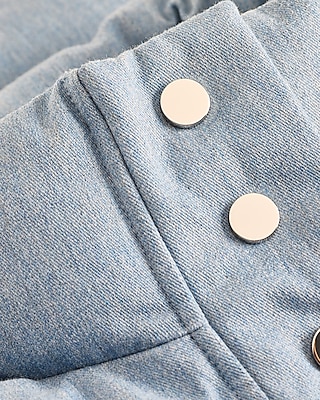 Denim Puffer Coat