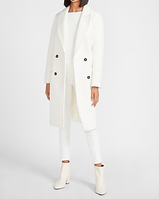 white sherpa coat