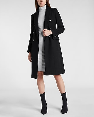 Double Breasted Wool-Blend Coat
