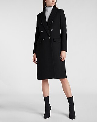Double Breasted Wool-Blend Coat