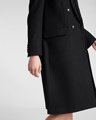 Double Breasted Wool-Blend Coat