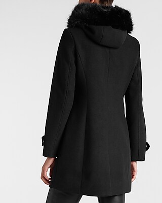 wool coat with hood