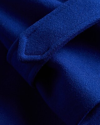 Belted Wrap Front Faux Wool Coat