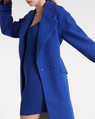 Belted Wrap Front Faux Wool Coat