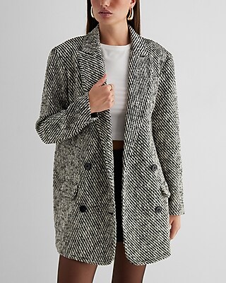 Tweed Double Breasted Jacket | Express