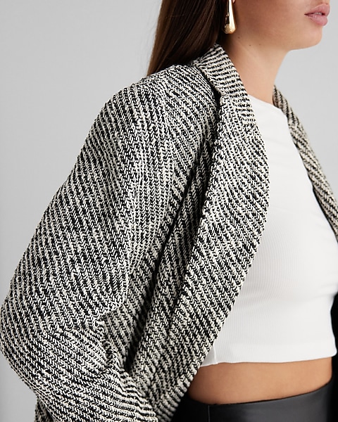 Tweed Double Breasted Jacket | Express Tweed Double Breasted Jacket | Express