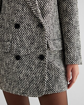 Tweed Double Breasted Jacket | Express