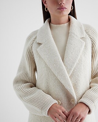 Teddy Double Breasted Sweater Sleeve Coat
