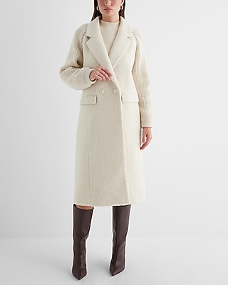 Teddy Double Breasted Sweater Sleeve Coat