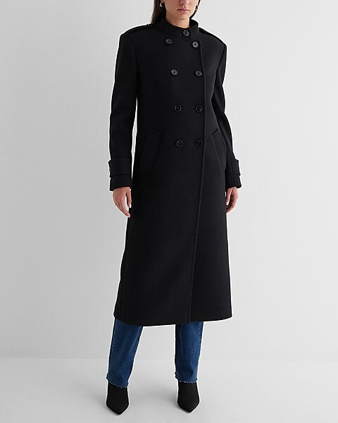 Check styling ideas for「Pile Lined Fleece Stand Collar Coat