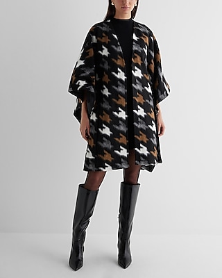 Belted plaid outlet coat cape