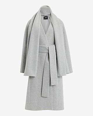 Belted Wrap Scarf Coat