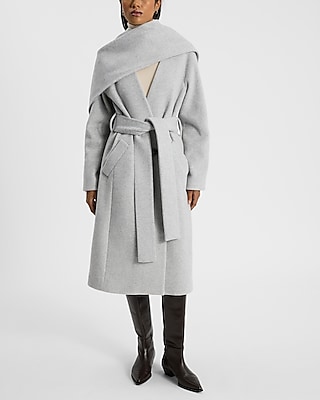 Belted Wrap Scarf Coat