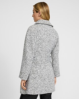 Tweed Belted Mid Length Coat