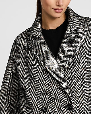 Herringbone Double Breasted Coat