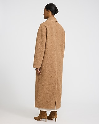 Boucle One Button Maxi Coat