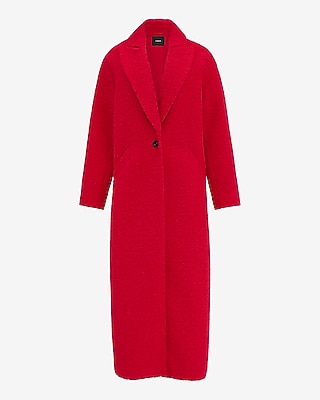 Boucle Single Button Maxi Coat
