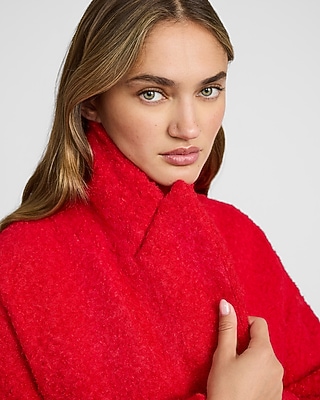 Boucle Single Button Maxi Coat