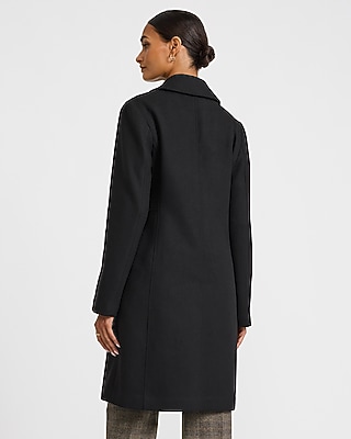 Wool-Blend Double Breasted Military Trench Coat