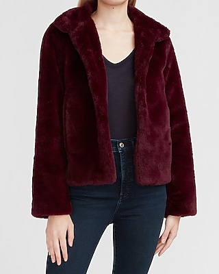 Express faux 2025 fur coat