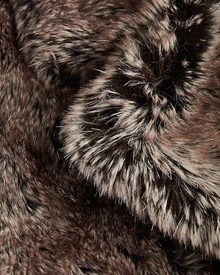 Collared Faux Fur Coat
