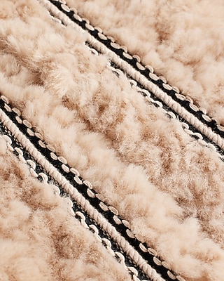 EMBELLISHED FUR COAT 9804211:BARE:XS