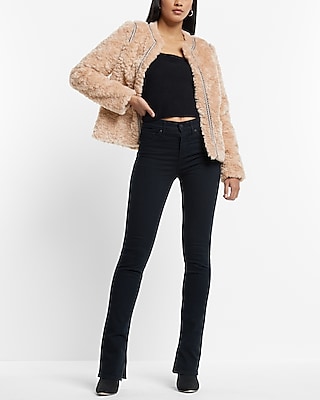 EMBELLISHED FUR COAT 9804211:BARE:XS