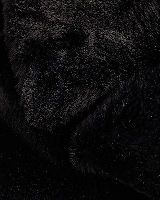 Faux Fur Belted Trench Coat