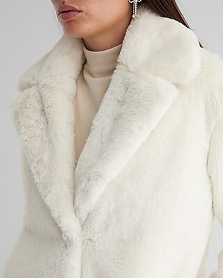 Mango multicolor faux fur coat store