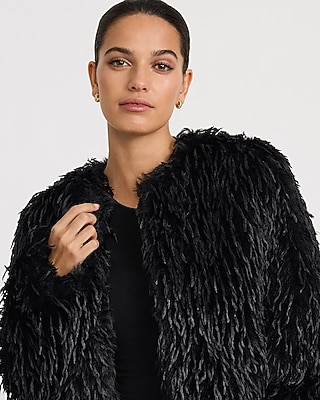 Faux Feather Jacket
