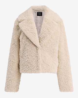 Faux Fur Button Front Coat